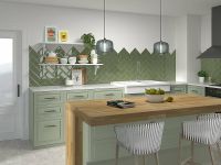 Товар: Керамическая плитка Mainzu Plus Bissel Green Olive настенная 10х20 см - фото 2 Керамическая плитка Mainzu Plus Bissel Green Olive настенная 10х20 см — фото 2, Керамическая плитка