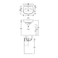 Раковина Simas Vignoni 60 VI10bi*1 Белая — фото 8, Раковины накладные