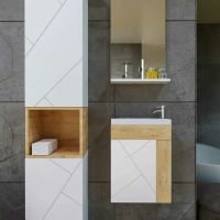 Тумба под раковину Бриклаер Кристалл 40 4627125416057 подвесная Белая — фото 4, Мебель для ванной