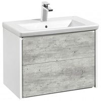 Тумба под раковину Roca Ronda 70 ZRU9303003 подвесная Бетон Белый матовый — фото 1, Мебель для ванной