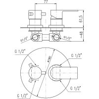 Смеситель для душа Rav Slezak Vltava VT486K Хром — фото 2, Смеситель для душа