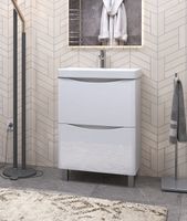 Тумба под раковину Vigo Glem 60 tn.GLE.9595.60.2Y Белая — фото 2, Тумбы под раковину