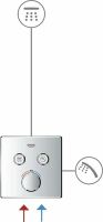Товар: Смеситель для душа Grohe Grohtherm SmartControl 29119000 с термостатом Хром - фото 2 Смеситель для душа Grohe Grohtherm SmartControl 29119000 с термостатом Хром — фото 2, Смеситель для душа