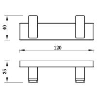 Товар: Двойной крючок Whitecross Cubo gold brushed CU2412GLB Брашированное золото - фото 2 Двойной крючок Whitecross Cubo gold brushed CU2412GLB Брашированное золото — фото 2, Крючки для полотенец
