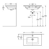 Товар: Тумба с раковиной Sanflor Бруклин 75 С16782 Дуб крафт Черный муар - фото 5 Тумба с раковиной Sanflor Бруклин 75 С16782 Дуб крафт Черный муар — фото 5, Тумбы с раковиной
