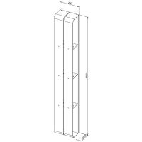 Металлическая полка Aquanet Магнум 20х130 302228 Черная матовая — фото 7, Полки для ванной и душа