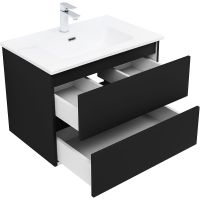 Тумба под раковину Aquanet Вега 2.0 70 337954 подвесная Черная матовая — фото 5, Тумбы под раковину