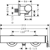 Смеситель для душа Hansgrohe Vivenis 75620000 Хром — фото 4, Смеситель для душа