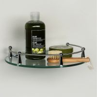 Товар: Стеклянная полка WasserKRAFT K-566 Хром - фото 2 Стеклянная полка WasserKRAFT K-566 Хром — фото 2, Полки для ванной и душа