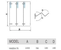 Шторка на ванну WeltWasser WW100 ZD3 75 10000000935 профиль Хром стекло прозрачное — фото 3, Неподвижные шторки для ванной
