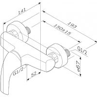 Смеситель для душа AM.PM Sense L Хром арт-F7420000 — фото 2, Смесители для душа без лейки