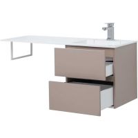 Тумба под раковину Aquanet Алвита 120 R 243661 подвесная Капучино — фото 6, Мебель для ванной