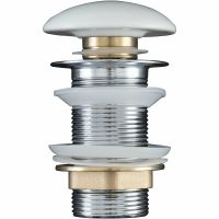 Донный клапан Aquanet 330950 click-clack Белый — фото 1, Донные клапаны