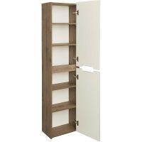 Шкаф пенал Aquaton Оливия 40 1A254603OLVG0 подвесной Бежевый Дуб велл — фото 2, Мебель для ванной