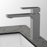 Смеситель для раковины Vincea Cube Вороненая сталь арт-VBF-1C01GM — фото 2, Смесители для раковины