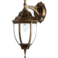 Настенный светильник Artelamp Pegasus A3152AL-1BN Прозрачный Черный с золотом — фото 1, Уличное освещение