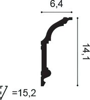 Карниз Orac Decor C339F 2000x141x64 мм — фото 3, Карнизы
