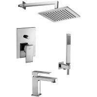 Комплект смесителей Paffoni Elle KITEL015CR071 Хром — фото 1, Готовые комплекты для ванной комнаты