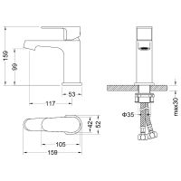 Комплект смесителей Aquatek Оберон AQ1230MB Черный матовый — фото 6, Смесители