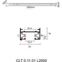 Шинопровод Crystal Lux CLT 0.11 01 L2000 WH Белый — фото 3, Шинопроводы
