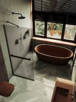 Товар: Душевая перегородка Maybah Glass MGD-734-6у 890x1950 в узком профиле Черный стекло бронзовое матовое - фото 5 Душевая перегородка Maybah Glass MGD-734-6у 890x1950 в узком профиле Черный стекло бронзовое матовое — фото 5, Душевые перегородки