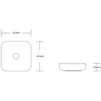 Товар: Раковина-чаша Ceruttispa 42 CR2677 СТ9536 Черная матовая - фото 3 Раковина-чаша Ceruttispa 42 CR2677 СТ9536 Черная матовая — фото 3, Раковины