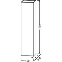 Шкаф пенал Jacob Delafon Rythmik 40 L EB1850G-E70 подвесной Арлингтонгский дуб — фото 2, Пеналы для ванной комнаты