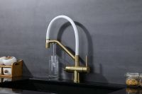 Смеситель для кухни Splenka S70.62.03 Золото матовое Белый — фото 36, Смесители для кухни