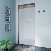 Душевая дверь Koller Pool Waterfall Line 80 QP10 профиль Хром стекло рифленое — фото 2, Душевые двери в нишу