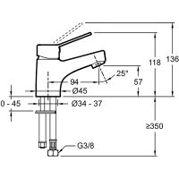 Смеситель для раковины Jacob Delafon EO Хром арт-E24158RU-CP — фото 3, Смесители для раковины