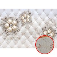 Фреска Ortograf 3D 6696 Фактура бархат золото FX-G Флизелин (3,9*2,7) Белый/Бежевый, Цветы/Абстракция — фото 1, Фрески