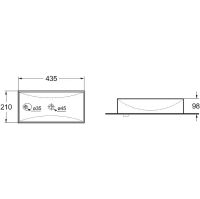Раковина SantiLine 43 L SL-2009LMB Черная матовая — фото 2, Мини-раковины