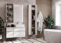 Товар: Тумба под раковину Aquaton Мишель 100 1A244101MIX40 подвесная Дуб эндгрейн Белая - фото 14 Тумба под раковину Aquaton Мишель 100 1A244101MIX40 подвесная Дуб эндгрейн Белая — фото 14, Мебель для ванной