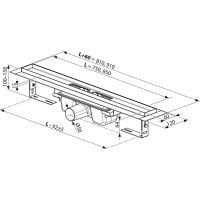 Душевой лоток Ravak Runway OZ 85 X01751 с Черной матовой решеткой — фото 3, Душевые лотки
