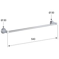 Полотенцедержатель Remer Delicata DE30CR Хром — фото 2, Полотенцедержатели