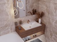 Раковина Paola Roma 75 Белая глянцевая — фото 7, Раковины