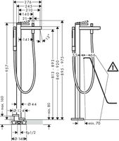 Товар: Смеситель для ванны Hansgrohe Finoris 76445700 Белый матовый - фото 4 Смеситель для ванны Hansgrohe Finoris 76445700 Белый матовый — фото 4, Смесители