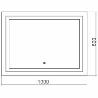 Зеркало Silver Mirrors Livia 100 ФР-00002240 с подсветкой с сенсорным выключателем и подогревом — фото 4, Зеркала в ванную комнату