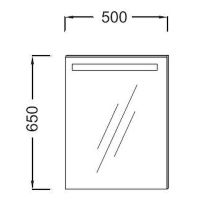 Зеркало Jacob Delafon Parallel 50 EB1410RU-NF с подсветкой с подогревом и инфракрасным выключателем — фото 5, Зеркала в ванную комнату