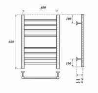 Товар: Электрический полотенцесушитель Point Аврора PN10146SE П8 400x600 левый/правый Хром - фото 4 Электрический полотенцесушитель Point Аврора PN10146SE П8 400x600 левый/правый Хром — фото 4, Электрические полотенцесушители