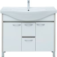 Тумба под раковину Aquanet Донна 100 274164 Белый дуб Белая — фото 3, Тумбы под раковину