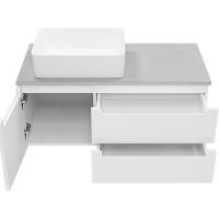 Товар: Тумба с раковиной Brevita Cargo 100 УТ000024162 подвесная Белая матовая - фото 5 Тумба с раковиной Brevita Cargo 100 УТ000024162 подвесная Белая матовая — фото 5, Мебель для ванной