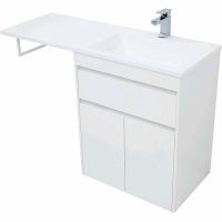 Тумба с раковиной Aquanet Токио 130 R 239216 Белая — фото 3, Тумбы с раковиной