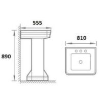 Товар: Раковина Boheme Vogue 81 942-2-3 Белая - фото 2 Раковина Boheme Vogue 81 942-2-3 Белая — фото 2, Раковины