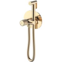 Гигиенический душ со смесителем Boheme Tech 157-G Золото — фото 1, Душевое оборудование. Душевая программа