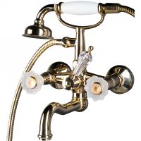 Смеситель для ванны Boheme Camelia 293 Золото — фото 1, Смесители