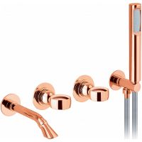 Смеситель для ванны Webert Opera OA860312980 Розовое золото — фото 1, Смесители