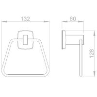 Кольцо для полотенец Nofer Classic 09047.B Нержавеющая сталь глянцевая — фото 2, Полотенцедержатели