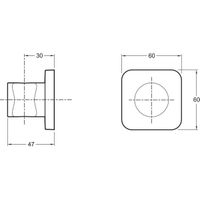 Держатель ручного душа Jacob Delafon Modulo 8464D-CP Хром — фото 3, Душевое оборудование. Душевая программа