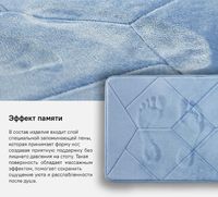 Коврик для ванной комнаты Iddis Basic 50х80 B24P580i12 Голубой — фото 6, Аксессуары для туалета